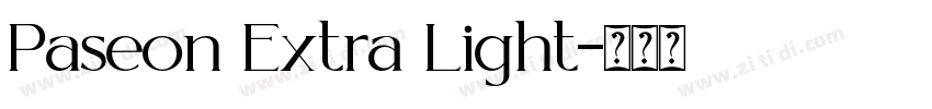 Paseon Extra Light字体转换